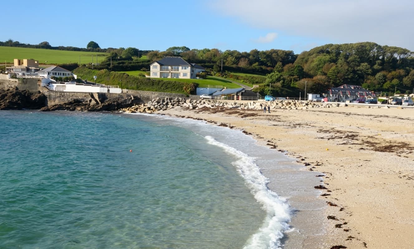 Swanpool Beach in South Cornwall
